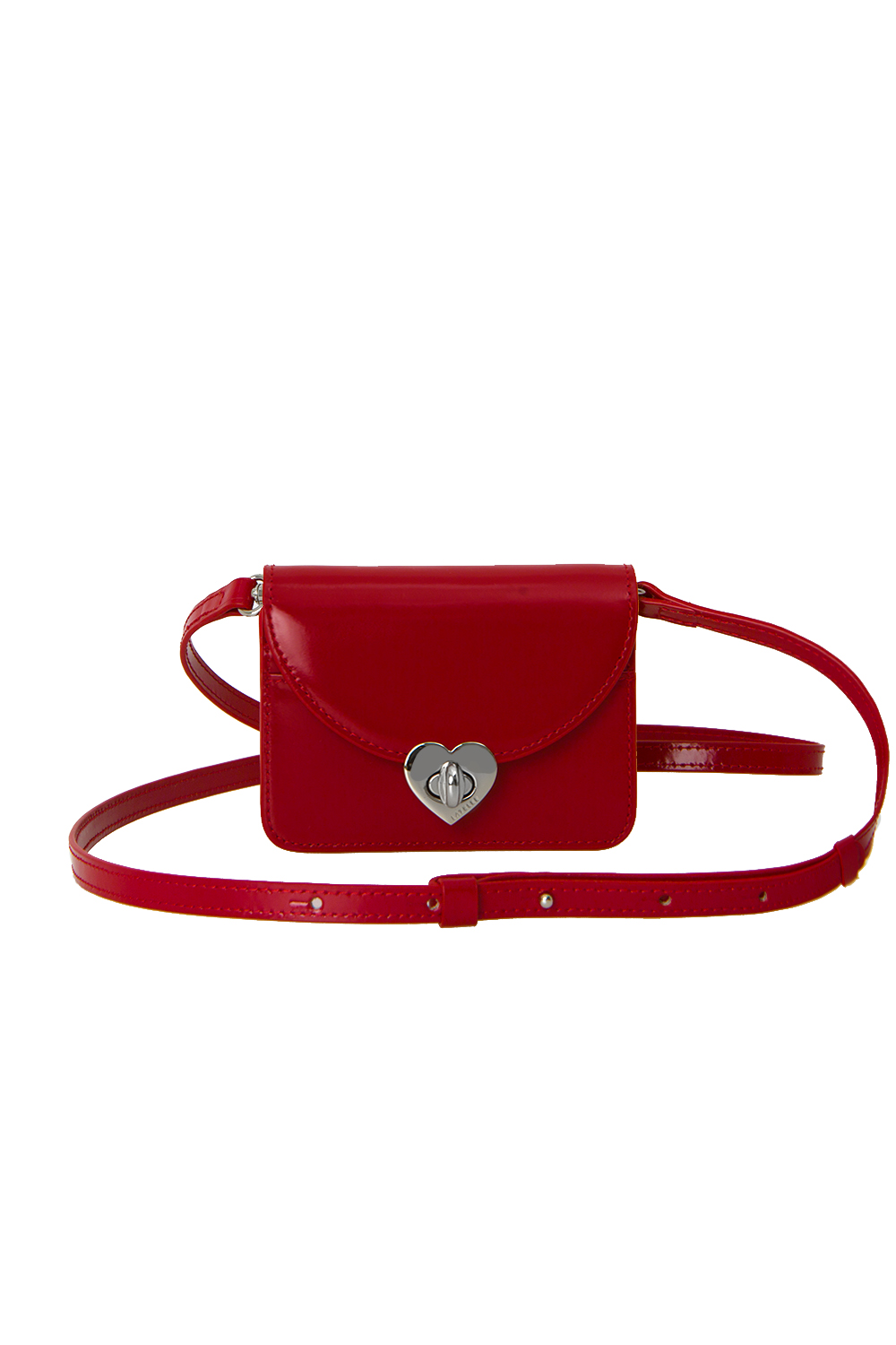 [4th PRE-ORDER]HEART CARD BAG / Cherry Red